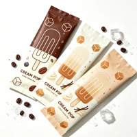 Sachet en papier kraft biodégradable thermosoudé résistant à l'humidité pour emballage de bâtonnets glacés et de friandises congelées