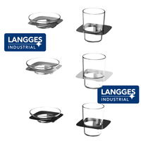 Support mural moderne noir et or pour un seul verre, idéal pour salle de bain, cuisine, toilettes, hôtels – Design bicolore de luxe