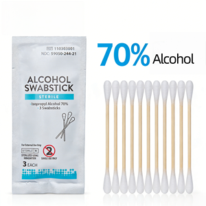 Hisopos desechables pre-saturados con alcohol, 70% IPA, estériles, ecológicos, desinfectantes con ozono para suministros hospitalarios - Product Image 1