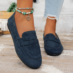 Mocasines Planos Retro de Talla Grande para Mujer 2026, Estilo Boyfriend Francés y Británico, Zapatos Sin Cordones con Punta Redonda, Calzado Casual Elegante - Product Image 4