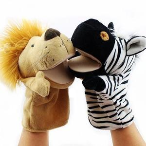 Animali pupazzi peluche simpatiche bambole di pezza giocattoli educativi per bambini leone elefante dinosauro scimmia bambola regalo animale marionetta da dito - Product Image 3