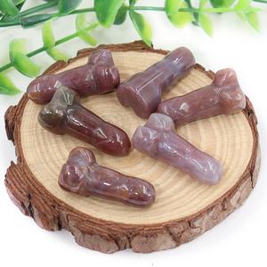 Großhandel Handgefertigter Dildo aus Natürlichem Geschnitztem Heilkristall, Kleiner Kristallpenis zur Dekoration - Product Image 6