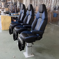 Chaise de pilote marine avec dossier réglable et couleurs personnalisées, avec piédestal