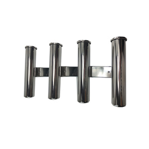 Nouveaux accessoires marins haut de gamme pour yachts : porte-cannes à pêche en acier inoxydable à quatre rangées, directement de l'usine - Product Image 1