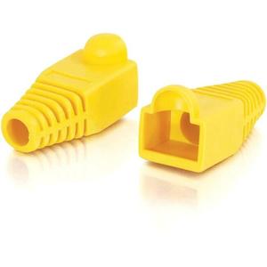 C2G UD2 Snagless copri stivale giallo RJ45 accessorio connettore 6.0mm OD 50pk Pack - Product Image 1