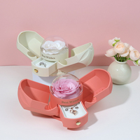 Boîte d'emballage personnalisée pour bijoux, double ouverture, en forme d'ailes d'ange, boîte à fleurs éternelles haut de gamme, fabricant grossiste