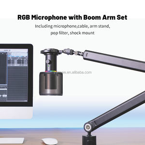 لنمط كارديويد USB متصل ميكروفون مكثف قطبي سلكي لتسجيل الألعاب استخدام مؤتمر مباشر من البلاستيك - Product Image 3