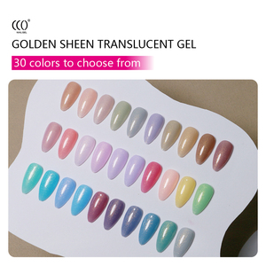 CCO Custom 15ml UV Gel Nagellack Golden Sheen und transparent mit Custom Color Gel French Style für Private Label Verpackung - Product Image 6