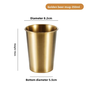 16 أونصة من الفولاذ المقاوم للصدأ أكواب بيرة نصف لتر غير قابلة للكسر معدنية للبار والمطاعم كوب قهوة أكواب - Product Image 6