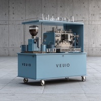Conteneur d'usine personnalisable, étagère de marché commerciale, chariot de vente en fer forgé, comptoir de caisse pour café, chariot à snacks
