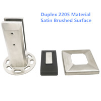 Plaque de base carrée en acier inoxydable 316 pour système de garde-corps de terrasse, design moderne pour rampes d'escalier