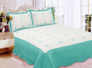 Smiling Home Embroidery 100% Polyester Filling with 2 Pillowcases Hot Sale <strong>Quilt</strong>/<strong>Bedspread</strong> - Product Image 6