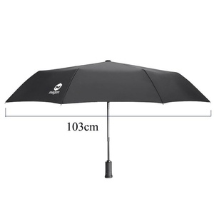 21" 23" Custom Umbrella Logo Printing LED Light Handle Three-Folding Fiberglass <b>Frame</b> High Quality Travel Agency Promotional - Product Image 2