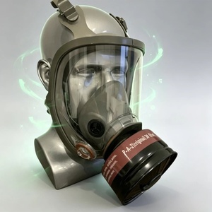 <span class=keywords><strong>Masque</strong></span> à gaz intégral à filtration élevée 99 %, double filtre à charbon actif, bloque les vapeurs, la poussière et les fumées, conception personnalisée, faible MOQ - Product Image 1