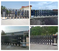 Barrière accordéon manuelle rétractable sans rail, étanche, en aluminium, porte de sécurité