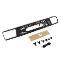 Accessoires extérieurs pour pièces automobiles, en plastique ABS noir, pour calandre avant avec éclairage LED, installation par vis, lot de 2 pièces