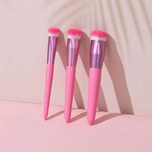 2024 personnalisé petit rose en forme de coeur nanofibre cheveux fond de teint pinceaux anti-cernes pour le visage utilisé fard à joues maquillage usine directe - Product Image 2