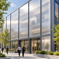 Plaque en polycarbonate alvéolaire à clipser OEM ODM pour revêtement de façade mur-rideau et éclairage naturel