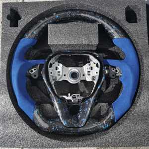 Volant de voiture en cuir et fibre de carbone noir personnalisé YLC pour Toyota Land Cruiser 300 <span class=keywords><strong>GR</strong></span> <span class=keywords><strong>Sport</strong></span> 2022-2024, accessoires de voiture - Product Image 1