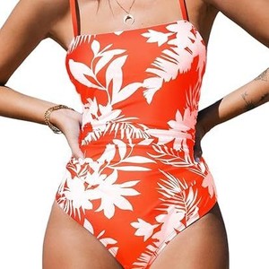 <span class=keywords><strong>Maillot</strong></span> <span class=keywords><strong>de</strong></span> <span class=keywords><strong>bain</strong></span> une pièce pour femme, style européen et américain, imprimé floral, en Spandex/Polyester respirant, col en V, avec armatures, <span class=keywords><strong>bas</strong></span> string - Product Image 3