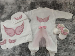 Conjunto de Ropa de Bebé con Nombre Bordado Personalizado al por Mayor/OEM, Caja de Regalo para Recién Nacido, Regalo para el Primer Mes - Product Image 6