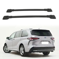 Porte-bagages de toit universel en aluminium noir pour voiture avec fixation spéciale 4S pour Toyota Sienna 2011-2020