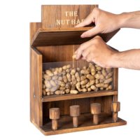 Station d'alimentation durable pour écureuils avec plateau à noix - Table d'alimentation extérieure pour animaux sauvages pour le jardin