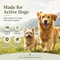 Complément alimentaire premium contre les puces et les tiques pour chiens, sous forme de bouchées molles, pour toutes les races, soin régulier botanique, sans produits chimiques agressifs, 300g