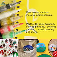 12 couleur acrylique stylo Marqueur de Peinture À Base D'huile Stylo de Bois, Plastique, Toile, Verre, tasses, BRICOLAGE Artisanat