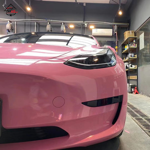 Miếng Dán Thân Ô Tô Màu Hồng Hình Hoa Anh Đào PET Keo Dán Tháo Được Miếng Dán Vinyl Thay Đổi Màu Hồng Cho Xe Hơi - Product Image 6