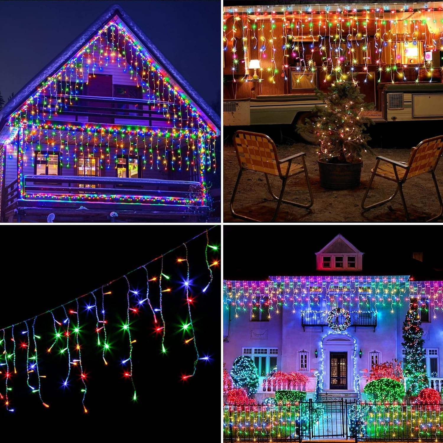 Outdoor LED Christmas Icicle String Light IP44 Waterproof RGB Fairy String Lights for Holiday Decorations 220V/110V · image 6