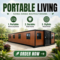Maisonnette Extensible Directement de l'Usine avec Salle de Bain et Cuisine Complètes pour Sites de Camping Touristique et Usage en Gîte