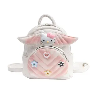 보투 애니메이션 마이 멜로디 시나모롤 쿠로미 고양이 카와이 배낭 귀여운 PU 방수 얼룩 방지 학생 책가방 어린이 선물