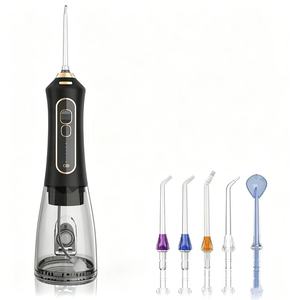 Hydropulseur électrique portable IPX7 300ML rechargeable par USB pour les voyages et la maison - Product Image 1