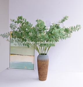 Fuyuan-espray de eucalipto de plástico en 3D, Dólar de plata, moneda, hoja, desmodium, lysimachia, decoración de hierba de dinero para el hogar, seputure funerario - Product Image 3