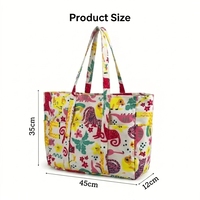 Sac cadeau en toile de coton recyclable avec impression de dessin animé personnalisée, sac à bandoulière écologique réutilisable pour la publicité d'entreprise, mariage