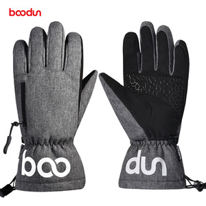 Gants de ski d'hiver Boodun, vert militaire, imperméables, compatibles avec les écrans tactiles, unisexes, pour le cyclisme en plein air, la randonnée en montagne, doublés de polaire, chauds, coupe-vent - Product Image 2
