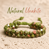 Bracelet en macramé double facetté en unakite naturelle de 6 mm pour la croissance spirituelle, bijou en cristal pour la guérison des douleurs émotionnelles, vente en gros