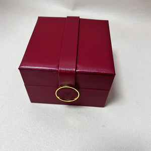 Boîte à bijoux rouge de luxe pour femmes, directement de l'usine, emballage cadeau de luxe, coffret complet avec accessoires pour pendentif, bracelet et jonc. - Product Image 5