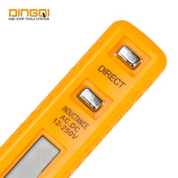 Lápiz Digital de Prueba de Voltaje 12-220V AC/DC de Doble Uso con Pantalla LCD, Probador de Voltaje Directo e Inducción, Prueba de Radiación Electromagnética