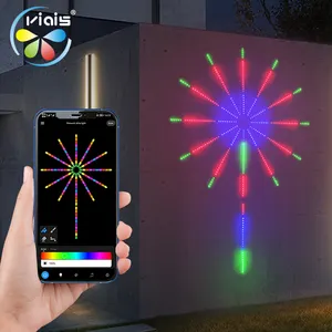 Lampu Led kembang api pintar RGBIC Digital warna-warni pencahayaan Natal Remote Control App dengan pengontrol Led