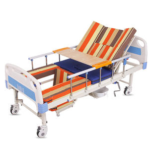 Lit médical manuel Hongtong en acier inoxydable multifonction pour personnes âgées et patients paralysés, soins médicaux à domicile - Product Image 5