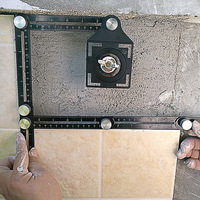 PMS Règle de mesure multi-angles en alliage d'aluminium à six plis Règle de positionnement pliante en aluminium Localisateur de trous de carreaux Angle universel