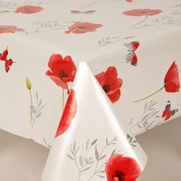 Nappe rectangulaire en PVC à imprimé floral personnalisé, imperméable et résistante à l'huile, pour salle à manger