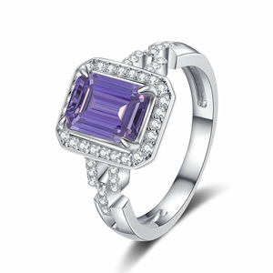 ขายส่งจากโรงงาน แหวนเงินแท้ 925 ประดับด้วยมอสซาไนต์ทรงเหลี่ยมมรกต 2 กะรัต คุณภาพ VVS GRA พร้อมใบรับรอง - Product Image 5