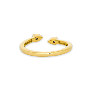 Anneaux de mariage réglables en argent sterling 925 Anneau de pincement de poire réglable ouvert - Product Image 5