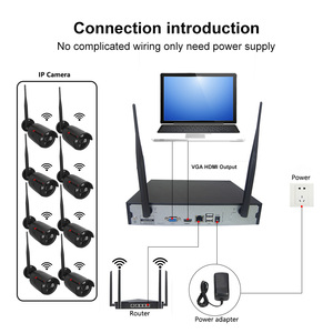 Anxinshi 2MP 1080P <span class=keywords><strong>HD</strong></span> на открытом воздухе NVR беспроводной комплект домашней безопасности камера системы Беспроводной NVR 8-канальный сетевой видеорегистратор видеонаблюдения камера комплект - Product Image 4