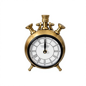 Vintage Traditional Roman Numeral Analog Quartz Metal Desk Table <b>Clock</b> Gift Box for Living Room Home Decor - Product Image 6