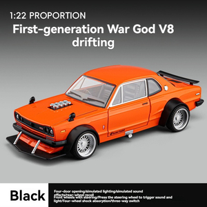 Coche de Metal Fundido a Presión 1:22 1TH <span class=keywords><strong>GTR</strong></span> V8 con Sonido y Luz, Puertas Abatibles, Decoración Coleccionable - Product Image 4
