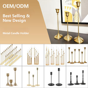 Hiện đại người giữ ngọn nến thủy tinh pha lê Nến ly vàng bảng trung tâm trang trí đám cưới sang trọng nhà trang trí Bảng trang trí nội thất - Product Image 2